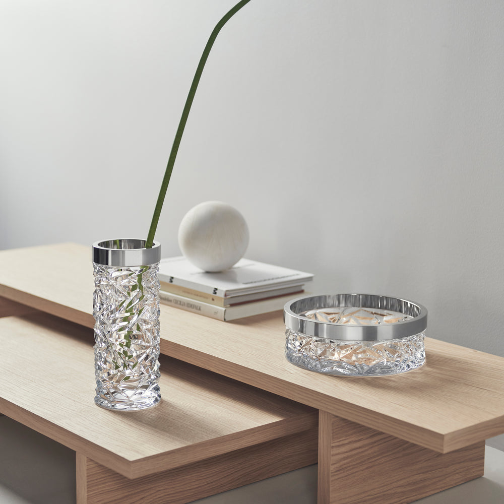Carat Vase with Stainless Steel Rim