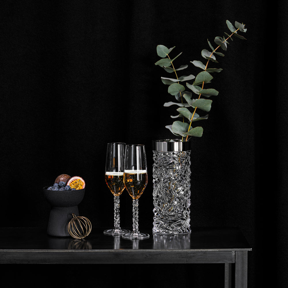 Carat Vase with Stainless Steel Rim