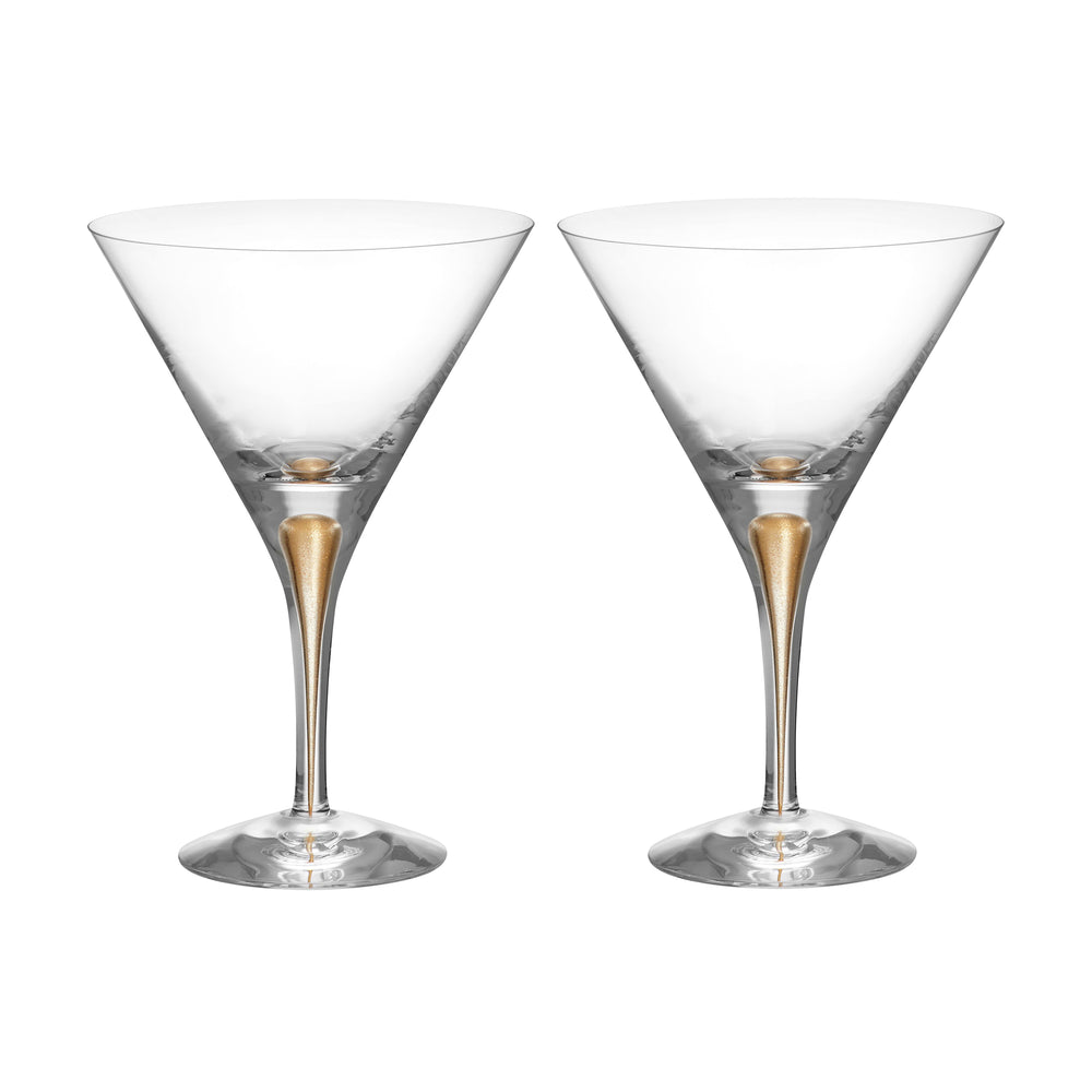 Intermezzo Gold Martini Glass (Set of 2)