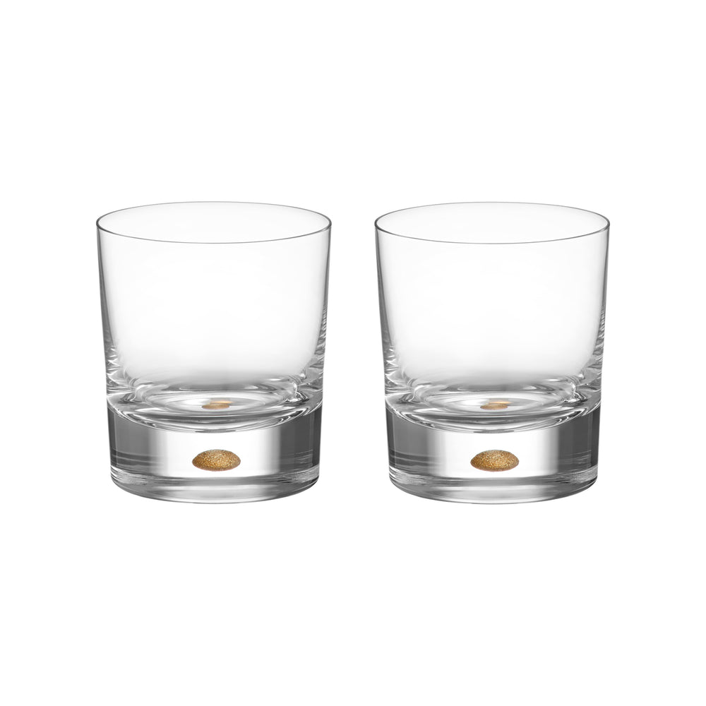 Intermezzo Gold Old Fashioned Glass (Set of 2)