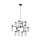 Osman Chandelier  option Smoke Glass / Black Chrome