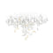 Dancing Leaves Oval Chandelier  option Medium: 116.6 in W x 33.1 in D x 68.1 in H