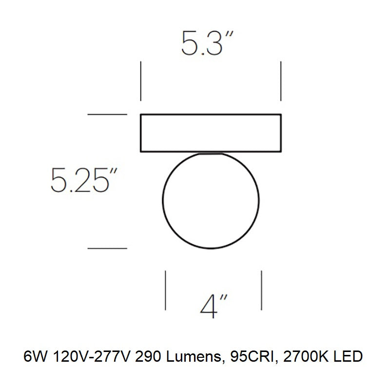 Bola Sphere Flush Mount