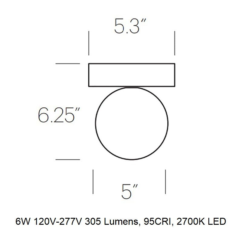 Bola Sphere Flush Mount