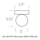 Bola Sphere Flush Mount