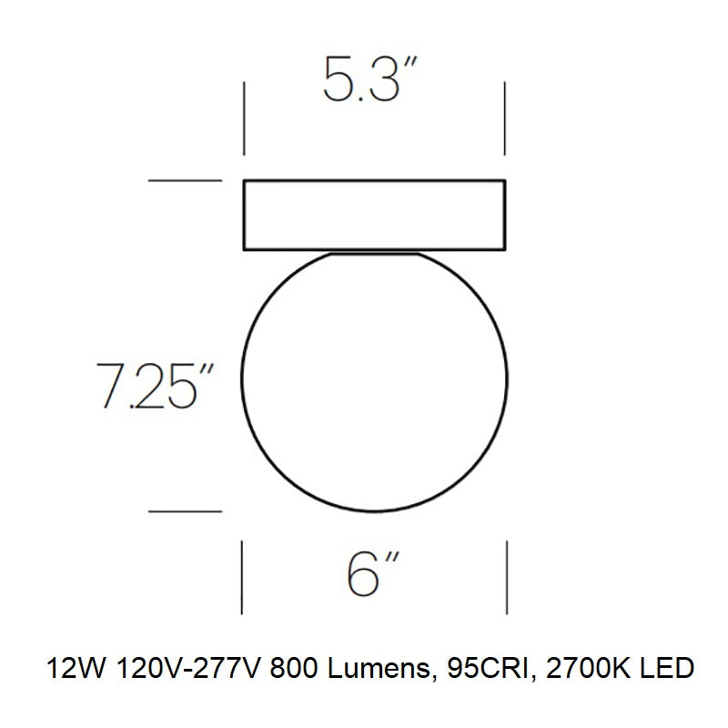 Bola Sphere Flush Mount