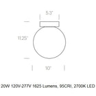 Bola Sphere Flush Mount
