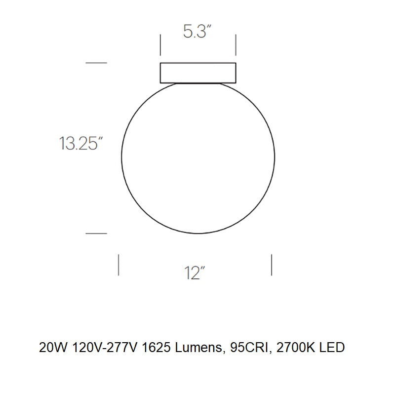 Bola Sphere Flush Mount
