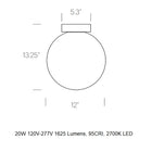 Bola Sphere Flush Mount