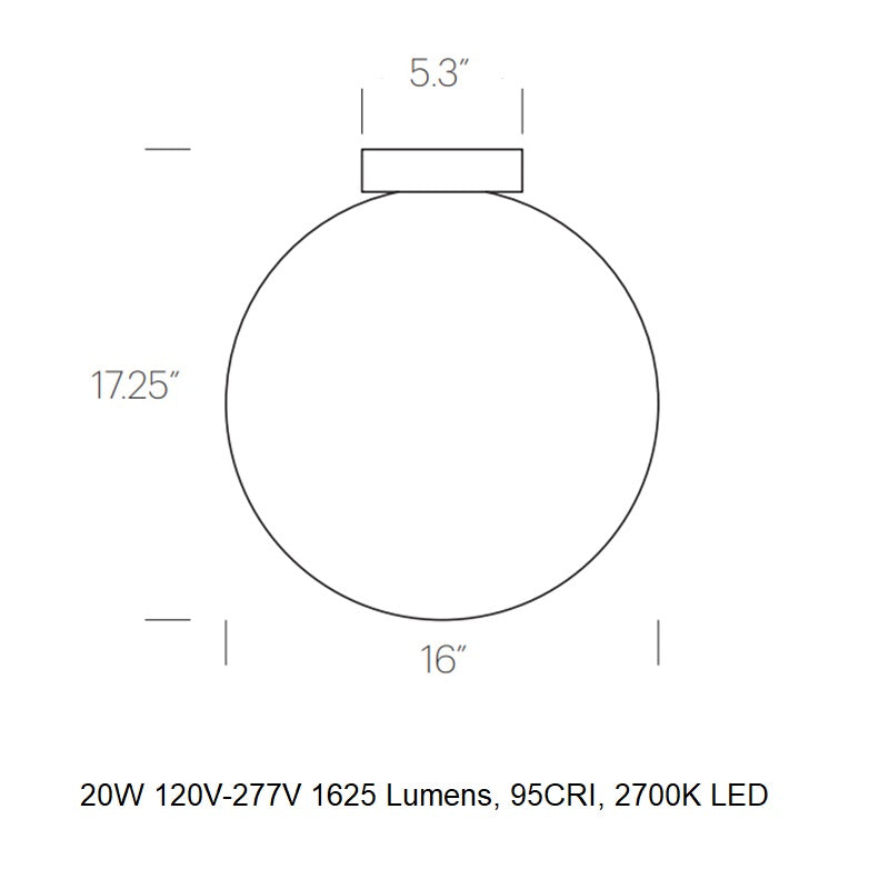 Bola Sphere Flush Mount