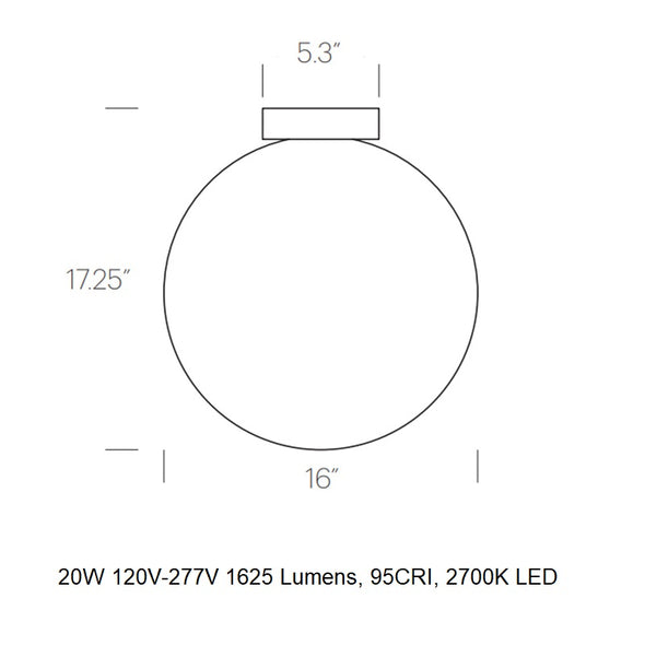 Bola Sphere Flush Mount