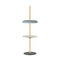 Nivel LED Portable Floor Lamp with Tray  option White Oak