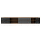 Landscape Wall Cabinet  option Iconic Walnut Body / Black/Charcoal Door