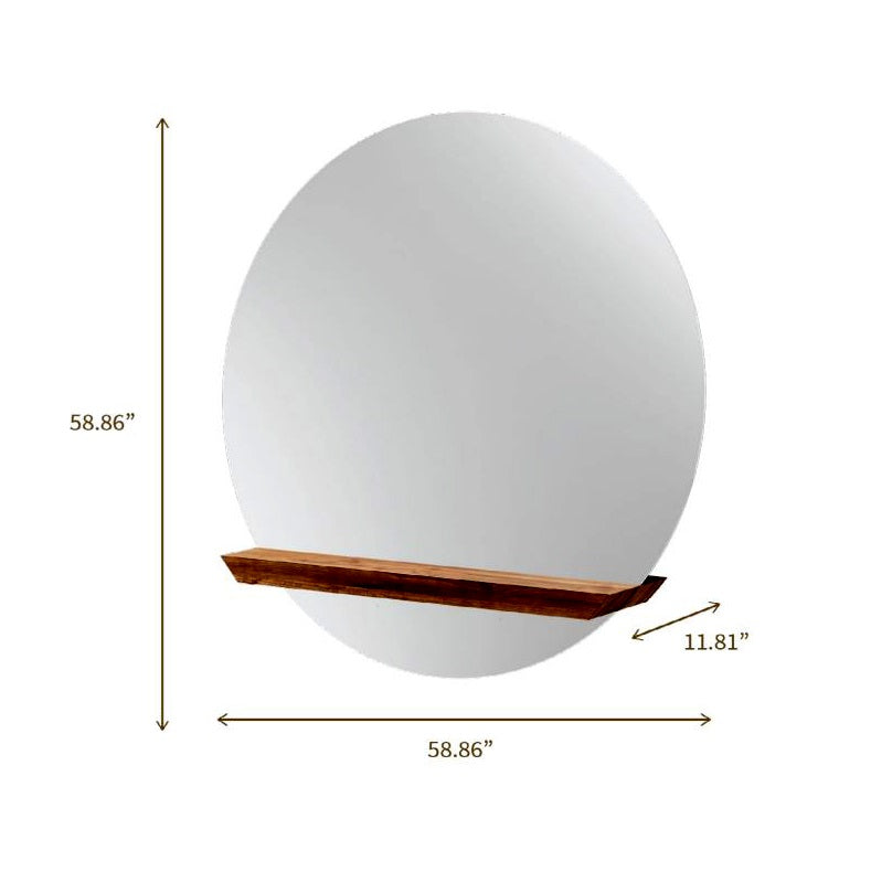 Guillotine Round Mirror