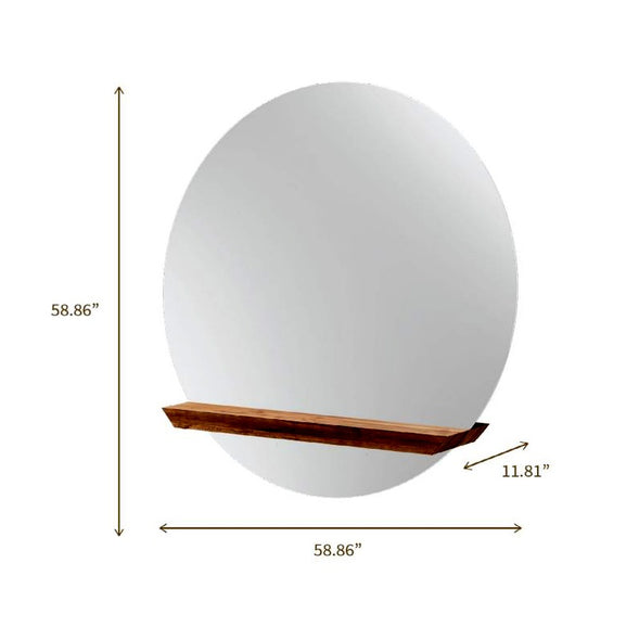 Guillotine Round Mirror