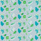 Courtyard Mosaique Wallpaper  option Green