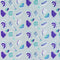 Courtyard Mosaique Wallpaper Sample Swatch  option Blue