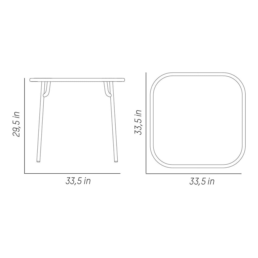 Week-End Plain Outdoor Dining Table