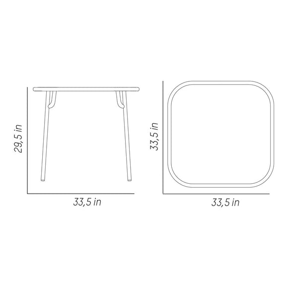 Petite Friture Week-End Plain Outdoor Dining Table - 2Modern