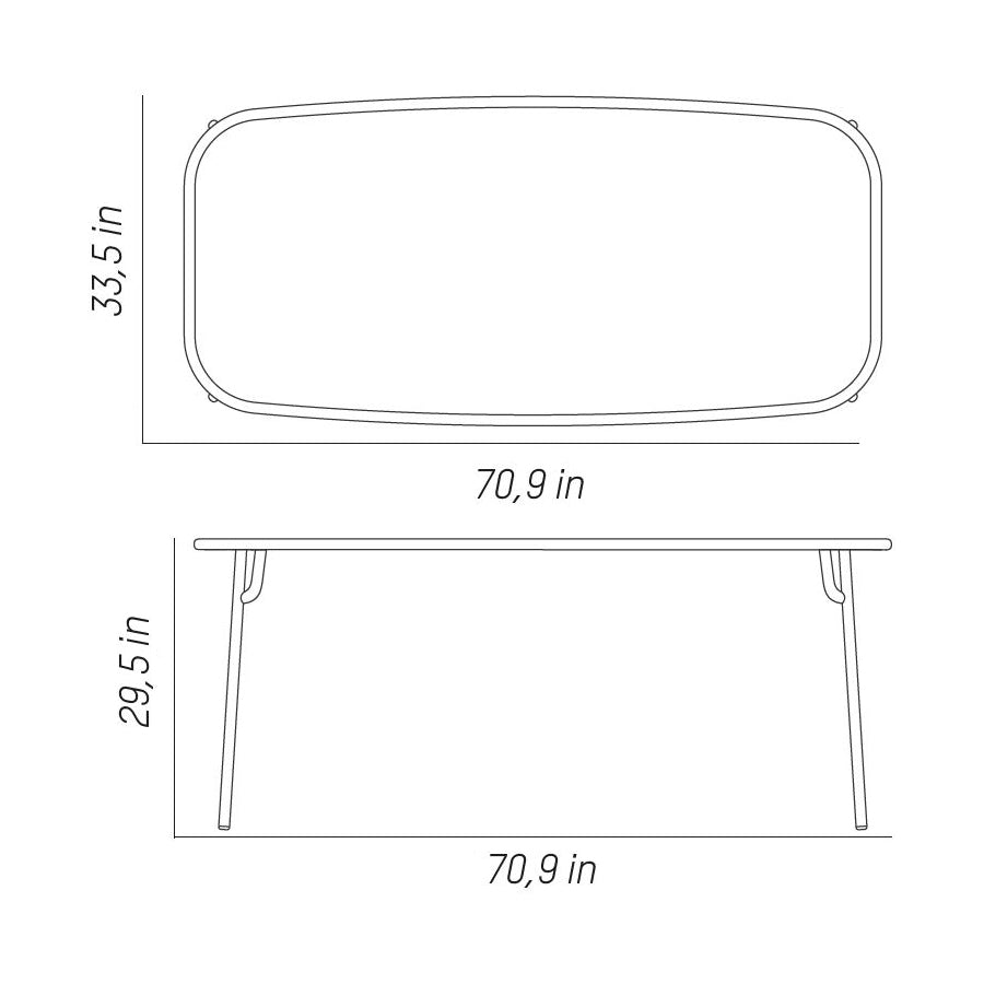 Week-End Plain Outdoor Dining Table