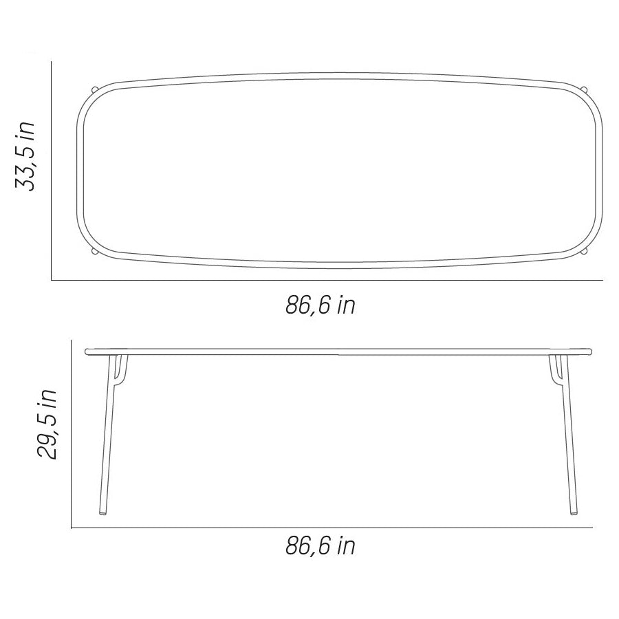 Week-End Plain Outdoor Dining Table