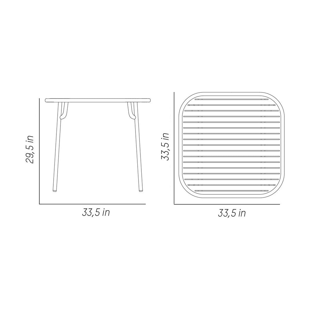 Week-End Slats Outdoor Dining Table