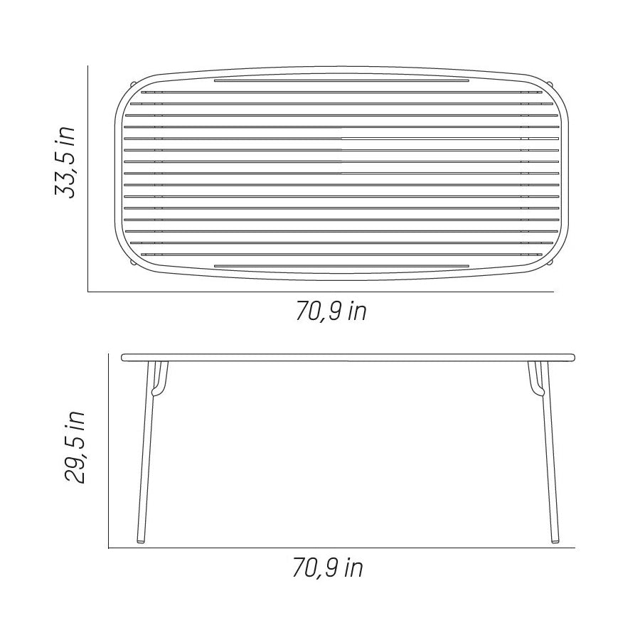 Week-End Slats Outdoor Dining Table