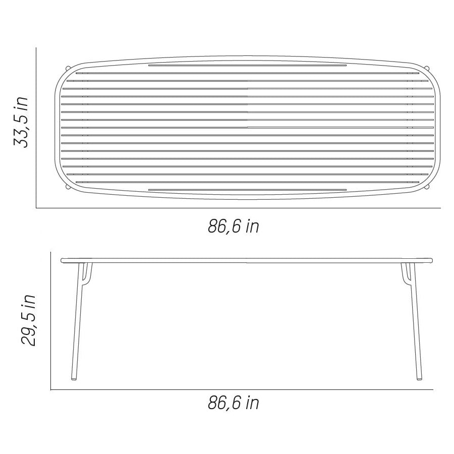 Week-End Slats Outdoor Dining Table
