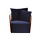 Bride’s Veil Lounge Chair  option Comfort Zone Blue Ridge / Burnt Copper