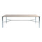 Fryman Dining Table  option Travertine / Polished Chrome