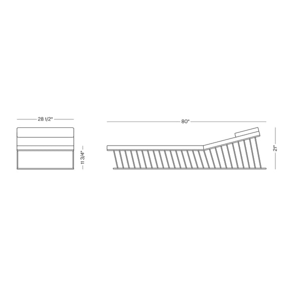 Wired Italic Outdoor Chaise