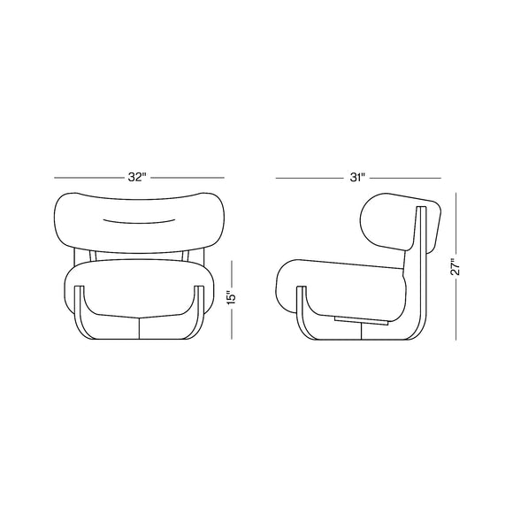 Ziba Lounge Chair and Ottoman