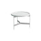 Abaco Side Table  option Bianco Matte Lacquered Top and Structure