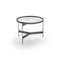 Abaco Side Table  option Calacatta Marble Top with Matte Titanium Structure