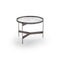Abaco Side Table  option Vetro Calcutta Marble Top with Matte Titanium Structure