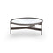 Abaco Coffee Table  option Calacatta Marble Top with Matte Titanium Structure