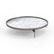 Abaco TOA90 Coffee Table  option Calacatta Marble Top with Matte Titanium Structure