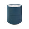 Dedalo 2-Drawer Nightstand  option Lacquer Petrol Blue Base / Calcatta Marble Top