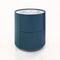 Dedalo Single Storage Module  option Gloss Petrol Blue / Calacatta Marble
