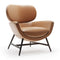 Laurie Lounge Chair  option Doge 25 Leather / Burnt Oak