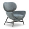 Laurie Lounge Chair  option Nabuk 47 Leather / Dark Grey Ash