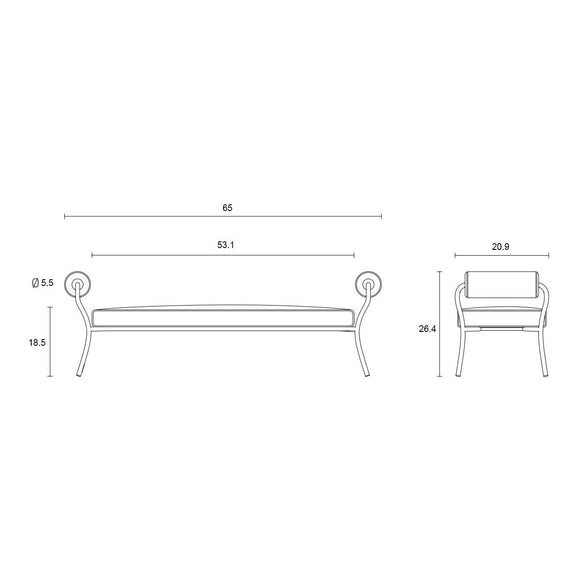 Levante Outdoor Bench