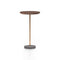Contra Alto No Knob Side Table  option Walnut / Bronze / Terrazzo Stone