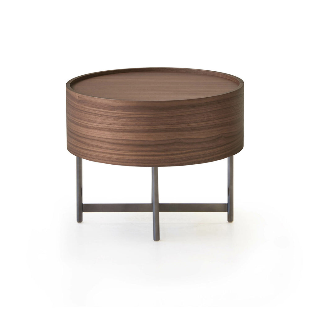 Dedalo Single Drawer Nightstand with Metal Base