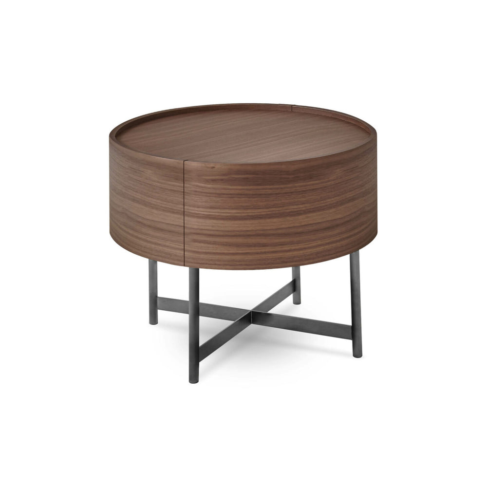 Dedalo Single Drawer Nightstand with Metal Base