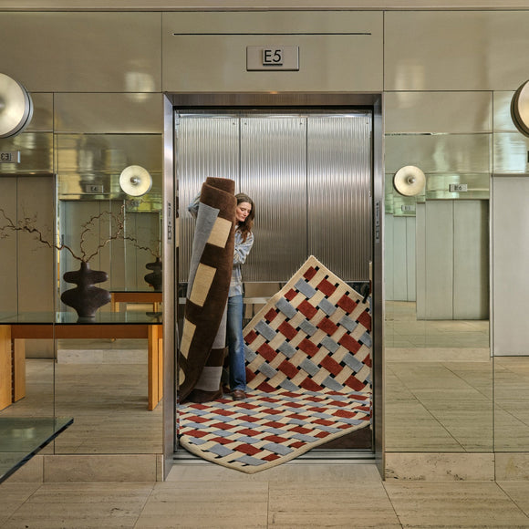 Basket Weave Cherry Rug