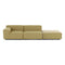 Plastics Outdoor Liberty 2-Seater Sofa with Pouf  option Tamba Yellow / Obi Check Yellow