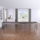 Genoa Pro-Series Shuffleboard Table with Butcher Block