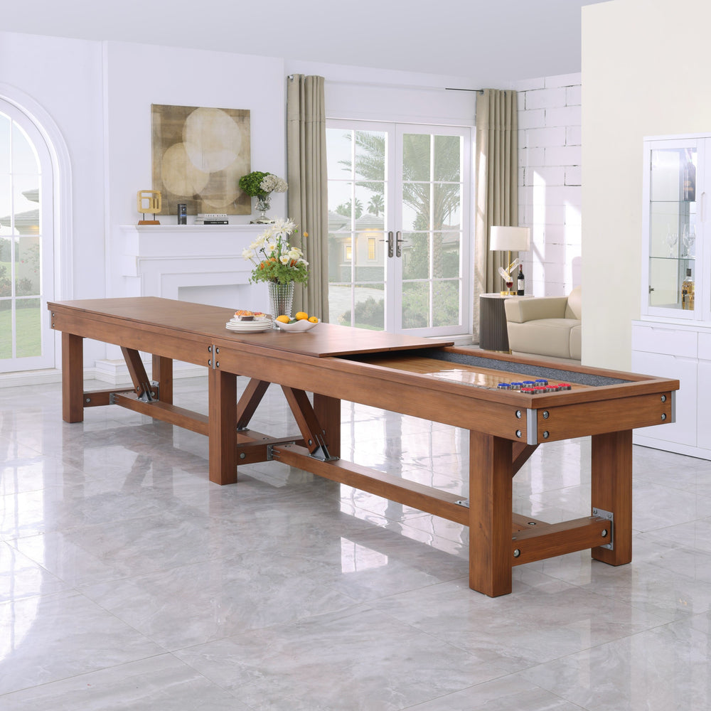 Willow Bend Pro-Series Shuffleboard Table with Butcher Block