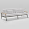 City 3-Seater Sofa  option 56 Gunmetal Grey / Graphite Rope